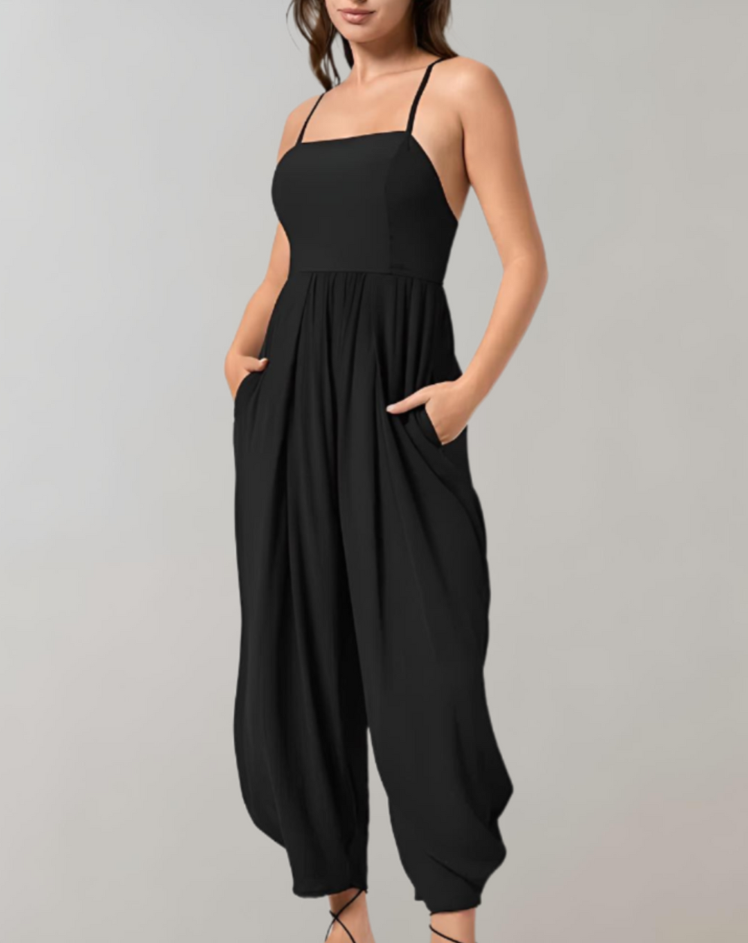 Variant image for Dames Jumpsuit Zwart Elegante Spaghettibandjes - Cloe-22