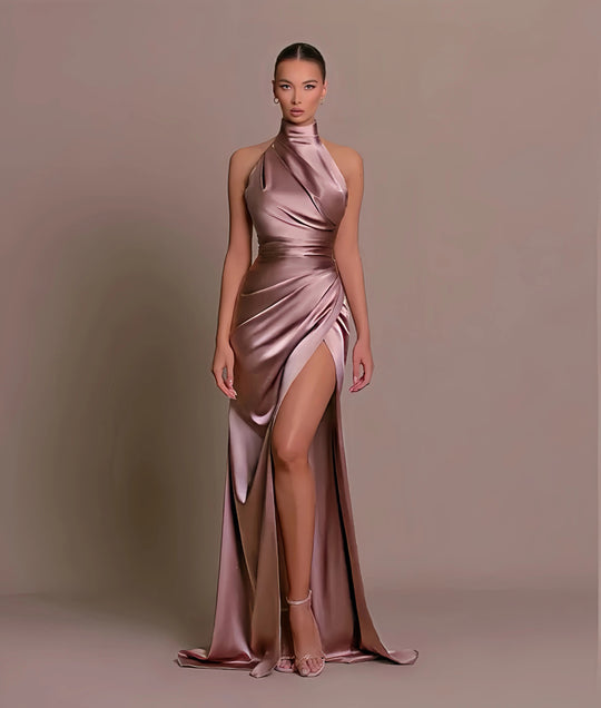 Variant image for Dames Avondjurk Halternek Luxe Satijnen Ontwerp - Ariadne-1