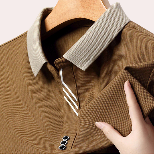 Jacek - Klassiek casual poloshirt met lange mouwen voor heren