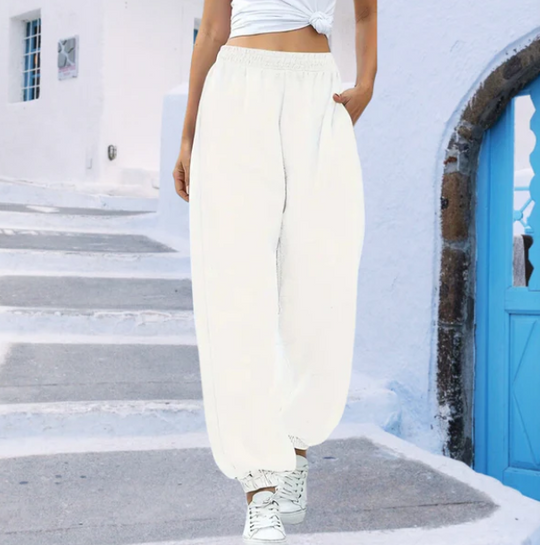 Joggingbroek Dames | Vrijetijdsbroek | Elastische taille & zakken voor moeiteloos gemak