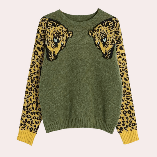 Annalie - Trui met luipaardprint voor dames