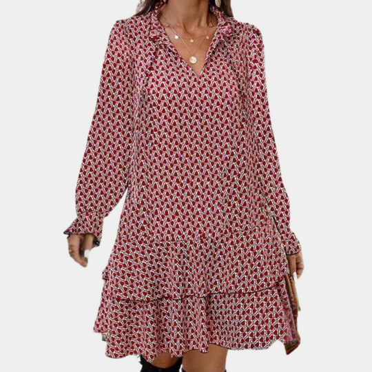 Julia - Klassieke en elegante damesjurk met lange mouwen voor elk seizoen