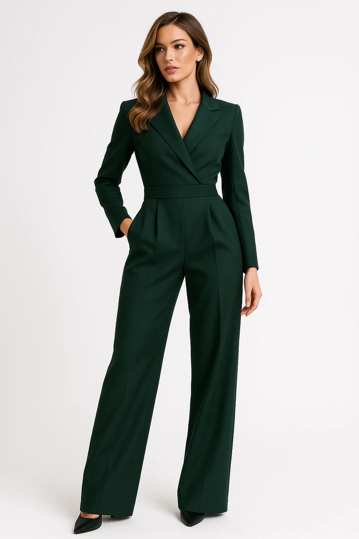 Jumpsuit met Blazer Dames | Diepe V-Hals & Flatterend Silhouet