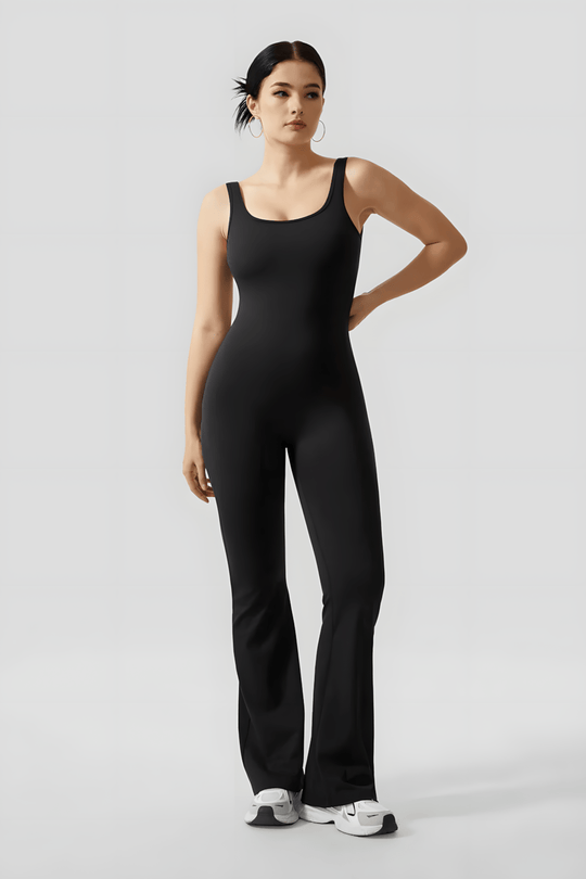 Dames Zwarte Jumpsuit Elegante V-Lijn Feestelijk - Katie-2