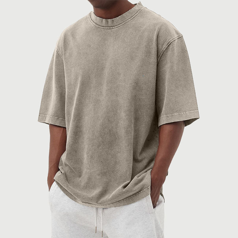 Katoenen T-shirt Heren | Gewassen Look & Relaxte Pasvorm