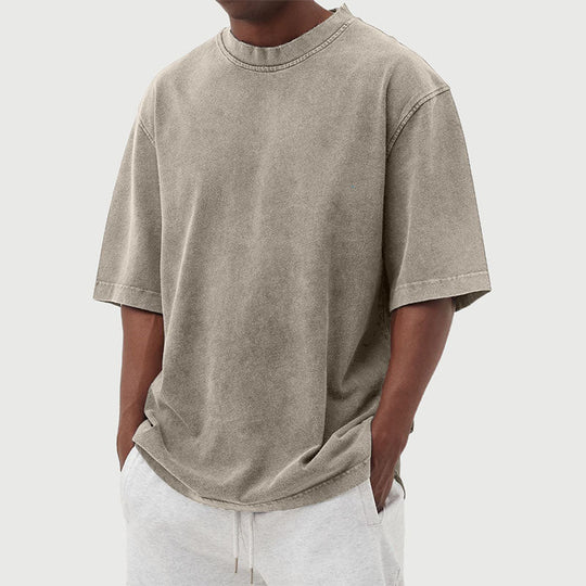 Katoenen T-shirt Heren | Gewassen Look & Relaxte Pasvorm