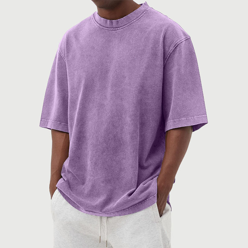 Katoenen T-shirt Heren | Gewassen Look & Relaxte Pasvorm