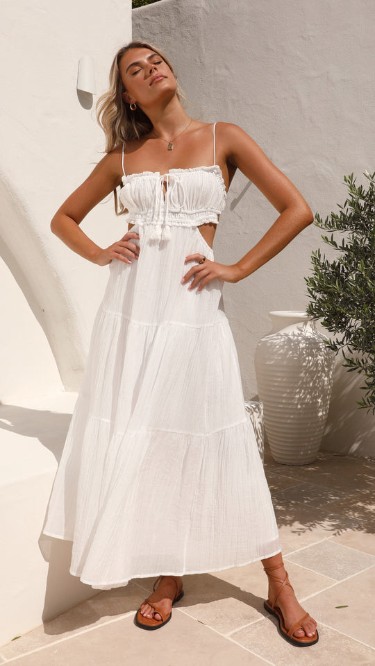 Variant image for Dames Zwarte Midi Jurk Elegante Gerimpelde Buste - Amalia-17