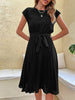 Dames Zomerjurk Elegante Flatterende Pasvorm Korte Mouwen - Nora-5