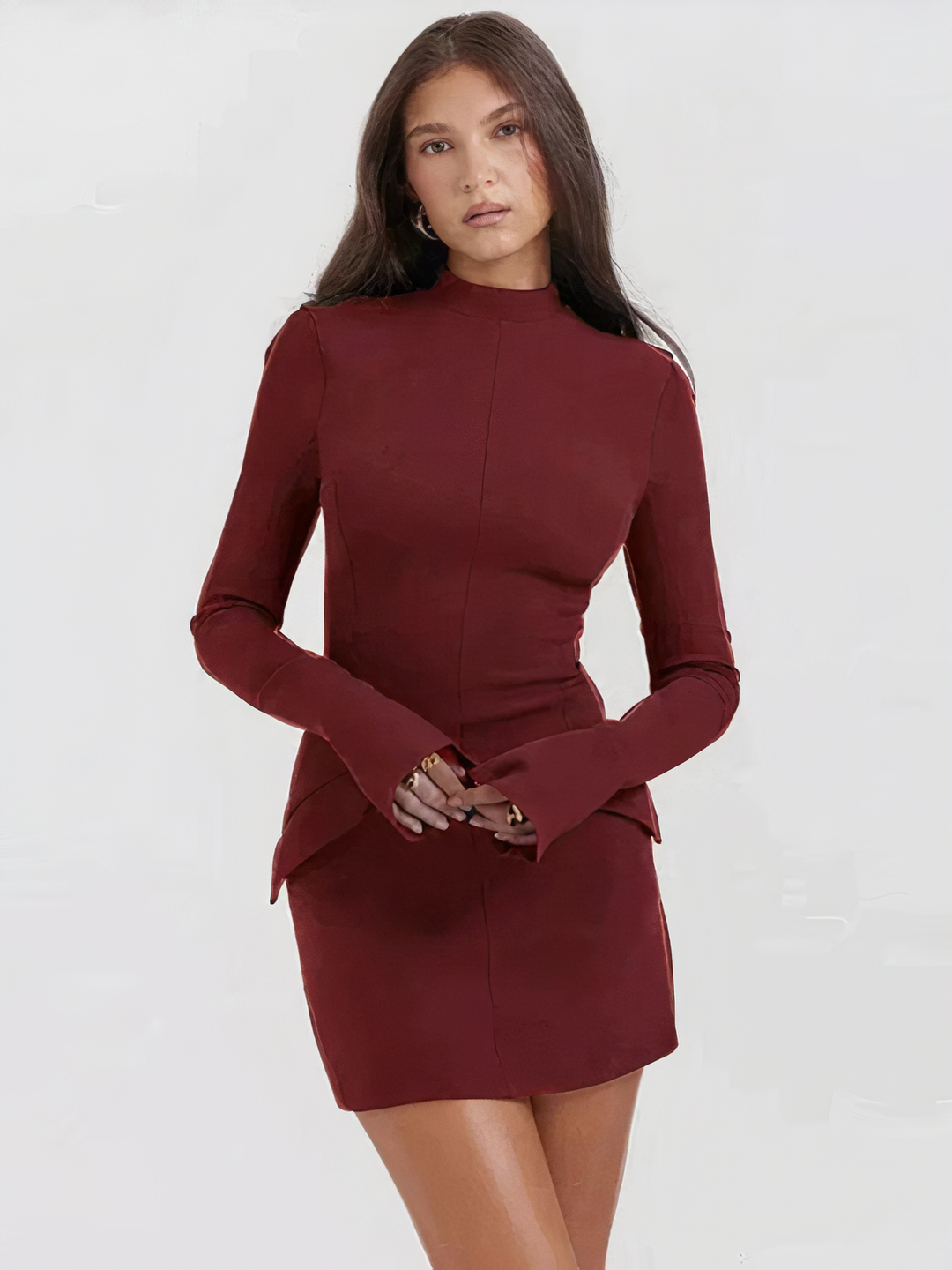 Variant image for Dames Zwarte Mini Jurk Elegante Aansluitende Pasvorm - Francina-19