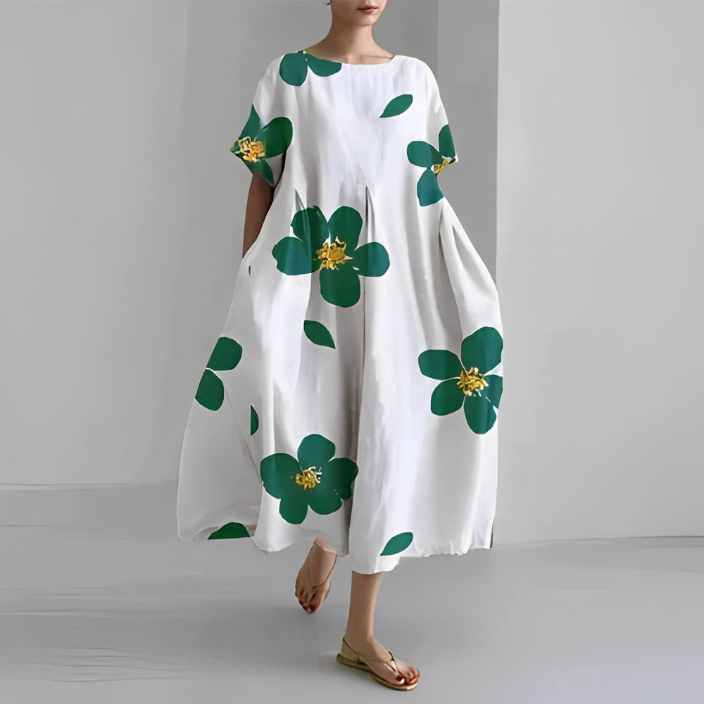 Dames Maxi Jurk Bloemenprint Luchtige Stof Voor Zomer - Simona-2