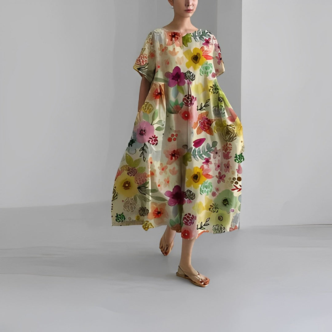 Variant image for Dames Maxi Jurk Bloemenprint Luchtige Stof Voor Zomer - Simona-29