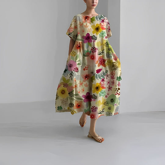 Variant image for Dames Maxi Jurk Bloemenprint Luchtige Stof Voor Zomer - Simona-29