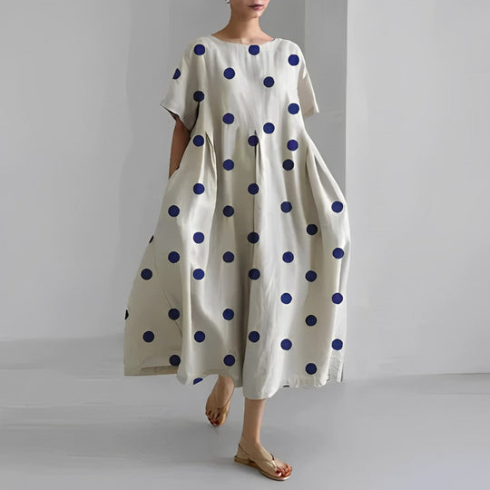 Dames Maxi Jurk Bloemenprint Luchtige Stof Voor Zomer - Simona-6