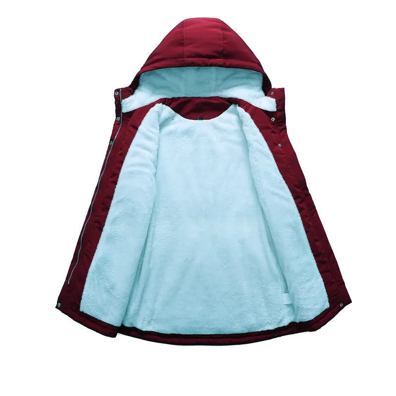 Lange Winterjas Dames | Dames Winterjas | Capuchon met Binnenpaneel & Drukkersluiting voor Net Front