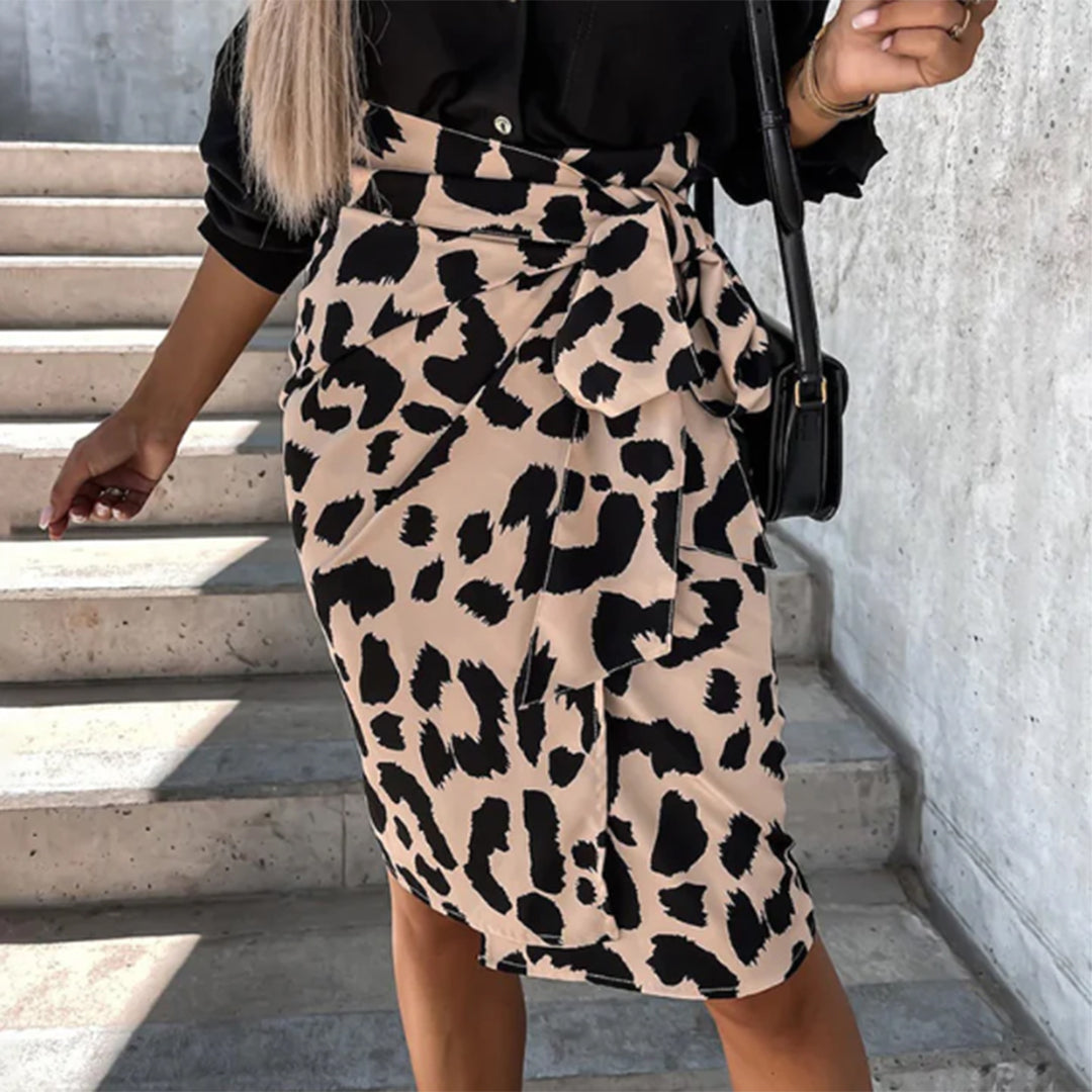 Dames Lange Rok met Luipaardprint - Stijlvolle Zomerlook-2