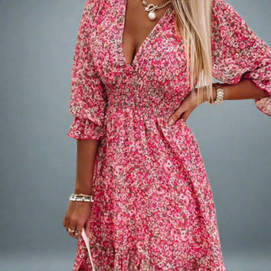 Luchtig en Elegant Midi Zomerkleed voor Dames - Jannine