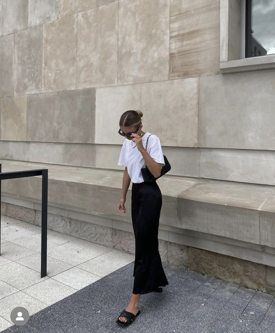 Adrianne | Maxi Rok Satijn Look met Subtiele Glans - Comfy & Luchtig 6