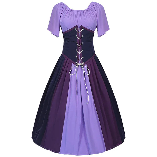 Variant image for Dames Lange Jurk Gotische Maxi Met Victoriaanse Veter - Elegante Renaissance Stijl-19