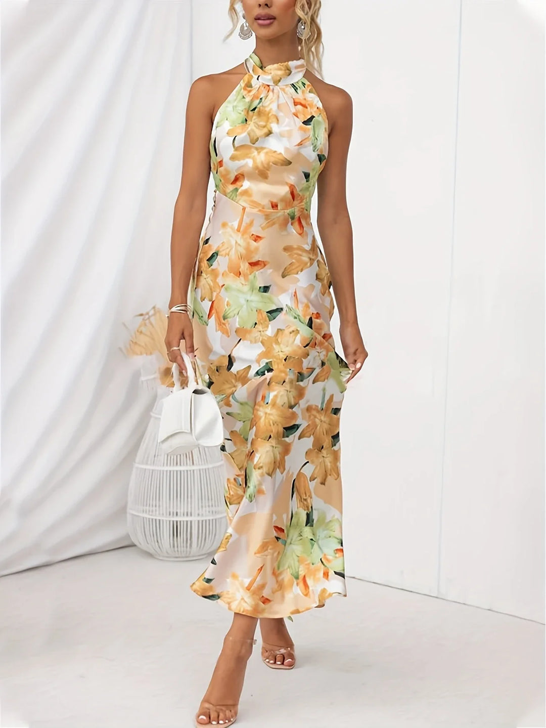 Variant image for Dames Lange Jurk Bloemenprint Elegante Zomerstijl - Sophie-1
