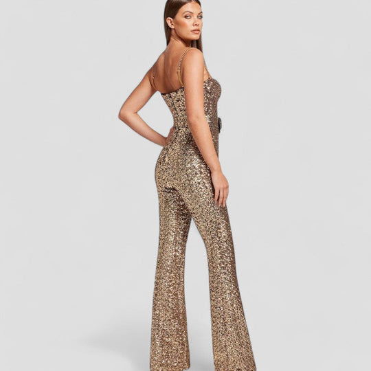Variant image for Dames Jumpsuit Zwart Sprankelend Ontwerp - Alba-1