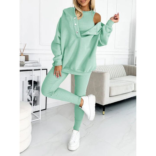 3-delige Knusse Hoodie Set voor vrouwen