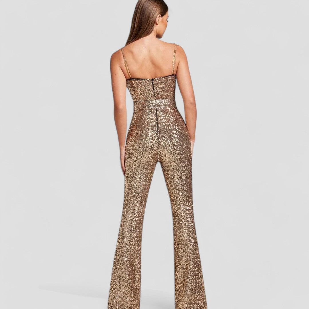 Variant image for Dames Jumpsuit Zwart Sprankelend Ontwerp - Alba-2