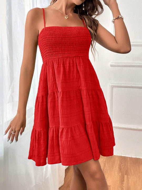 Variant image for Dames Geplooide Zomerjurk met Spaghettibandjes - Mae-6