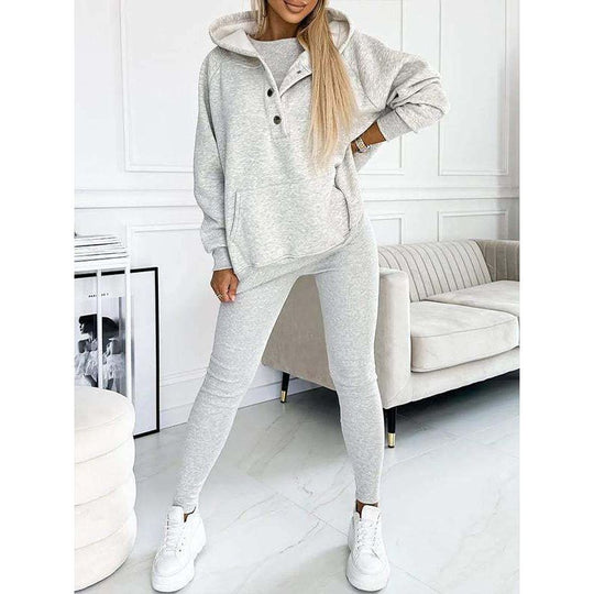 3-delige Knusse Hoodie Set voor vrouwen