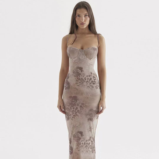 Dames Maxi Jurk Bloemenprint Elegante Pasvorm - Luna-3