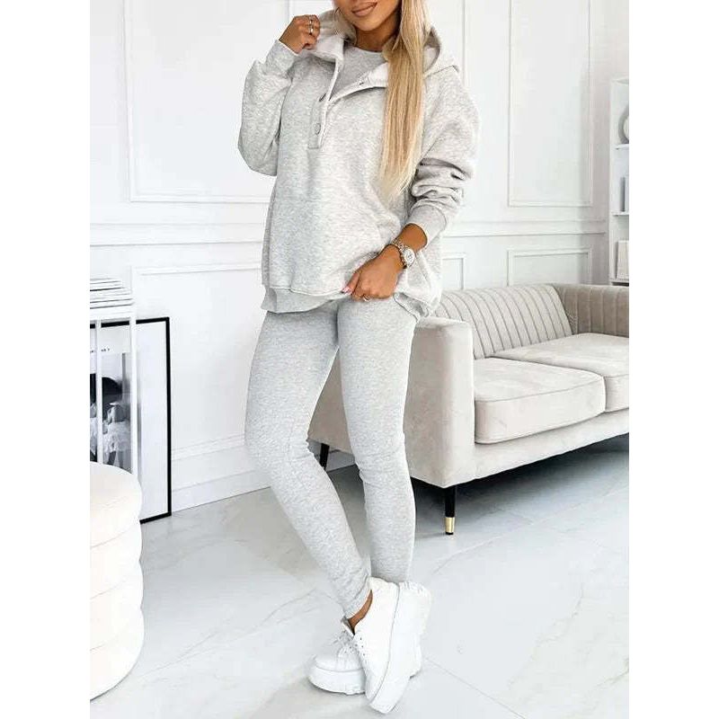 3-delige Knusse Hoodie Set voor vrouwen