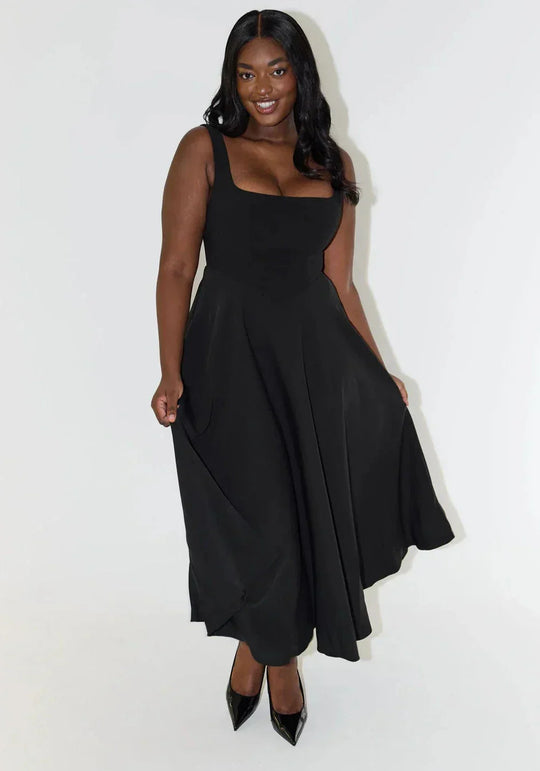 Dames Midi Jurk Elegante Aansluitende Pasvorm Lange Mouw - Ariana-5