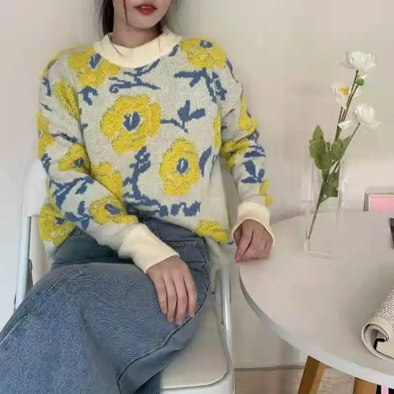 Ottilie - Trui met bloemenpatroon