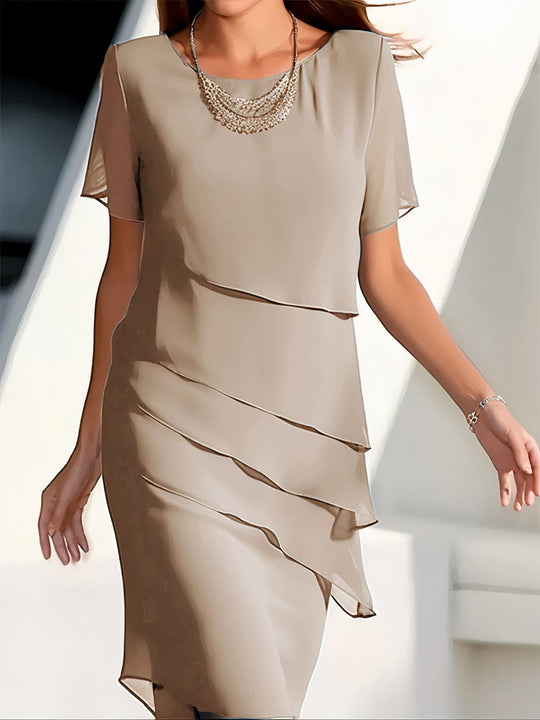 Variant image for Dames Avondjurk Elegante Asymmetrische Lagen - Vera-13