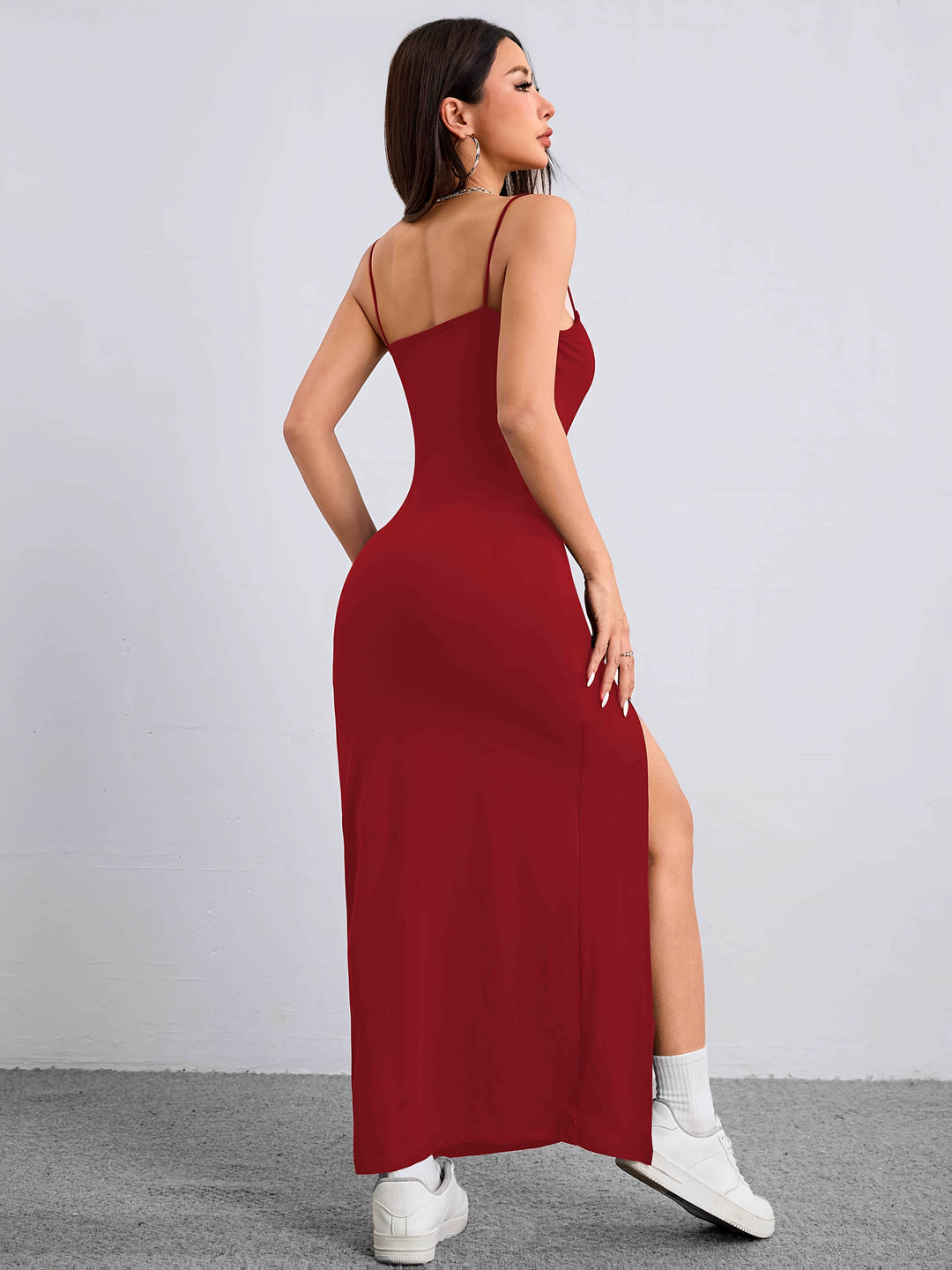 Dames Maxi Jurk Elegante Cami met Split - Zomerstijl-6