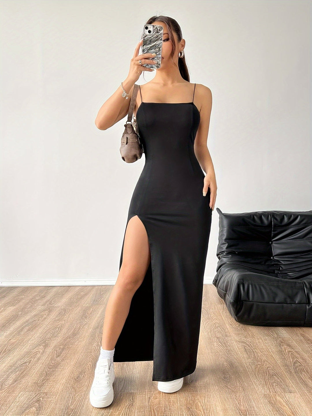 Variant image for Dames Maxi Jurk Elegante Cami met Split - Zomerstijl-1