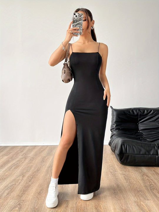 Variant image for Dames Maxi Jurk Elegante Cami met Split - Zomerstijl-1