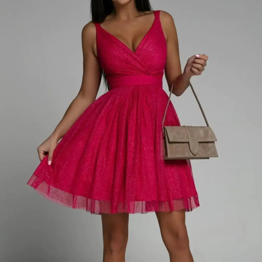 Dames Cocktailjurk Pailletten Elegant Ontwerp Voor Bruiloft - Sophie-5