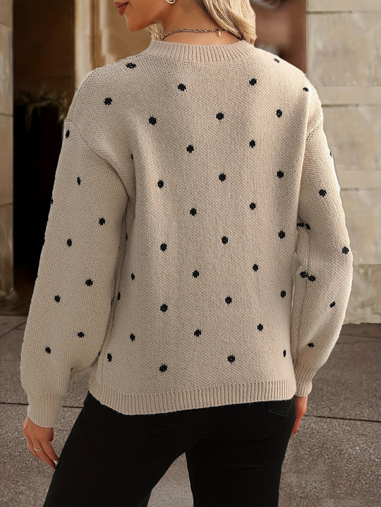 Polkadot trui Dames | Truien Dames | Stippenpatroon & Omhullende Warmte