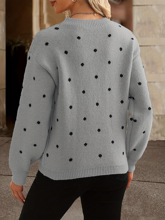 Polkadot trui Dames | Truien Dames | Stippenpatroon & Omhullende Warmte