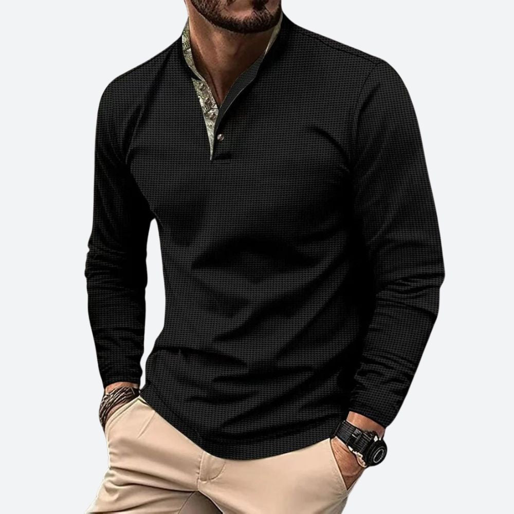 Polo Shirt Heren | Lange Mouw & Ademend Comfort