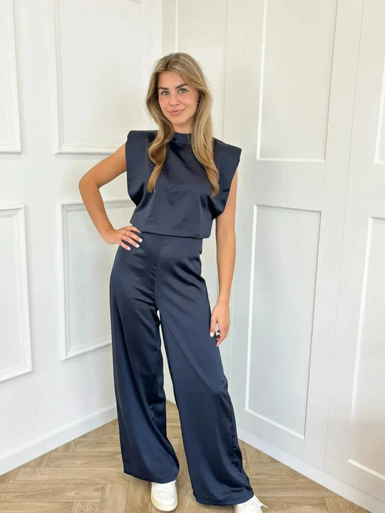 Rugloze Jumpsuit Dames | Wijde Pijpen & Sierlijk Silhouet