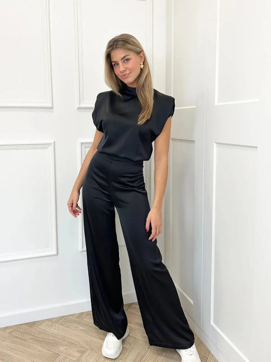 Rugloze Jumpsuit Dames | Wijde Pijpen & Sierlijk Silhouet