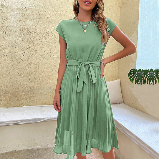 Variant image for Dames Zomerjurk Elegante Flatterende Pasvorm Korte Mouwen - Nora-26