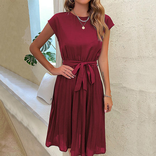 Variant image for Dames Zomerjurk Elegante Flatterende Pasvorm Korte Mouwen - Nora-31