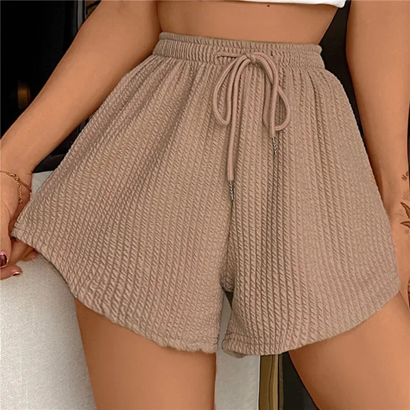 Variant image for Dames Korte Broek Elegante Snit Met Veters En Brede Benen - Lisa-2