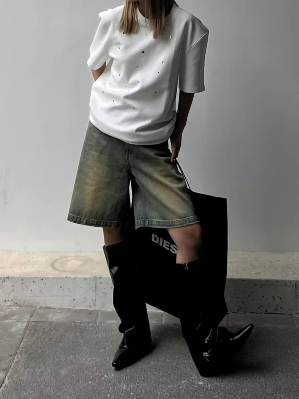 Variant image for Dames Denim Shorts Vintage Look Relaxed Fit - Virginia-1