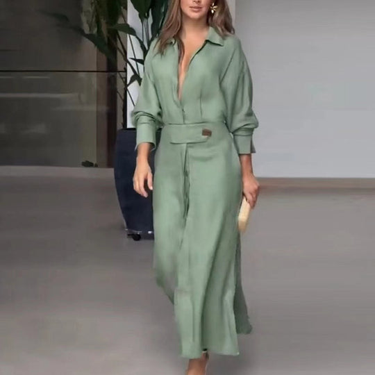 Variant image for Dames Lange Mouwen Jurk Elegante Pasvorm Voor Speciale Gelegenheden - Jaya-7