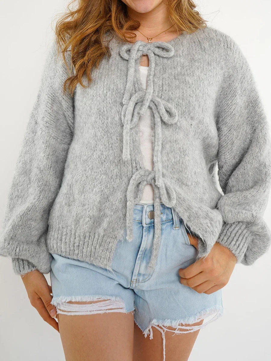 Alejandra - Oversized vest met striksluiting