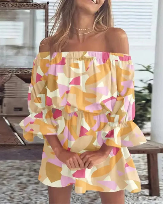 Variant image for Dames Off-Shoulder Geprinte Lange Jurk Voor Feestelijke Gelegenheden - Elsie-25